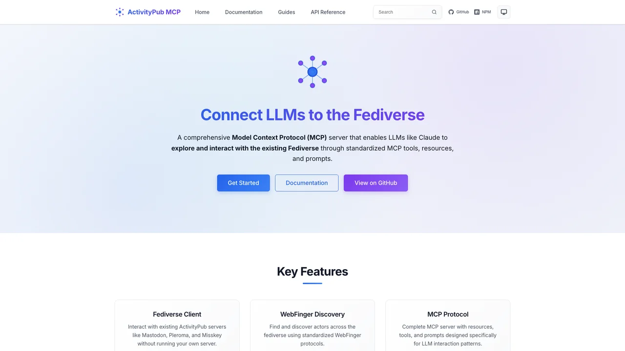 Screenshot of ActivityPub MCP Server