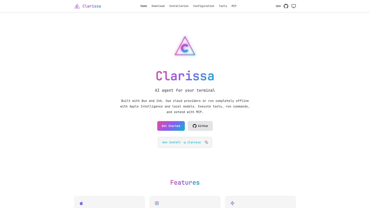 Screenshot of Clarissa